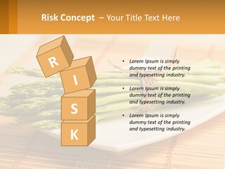 A Bunch Of Asparagus On A White Plate PowerPoint Template