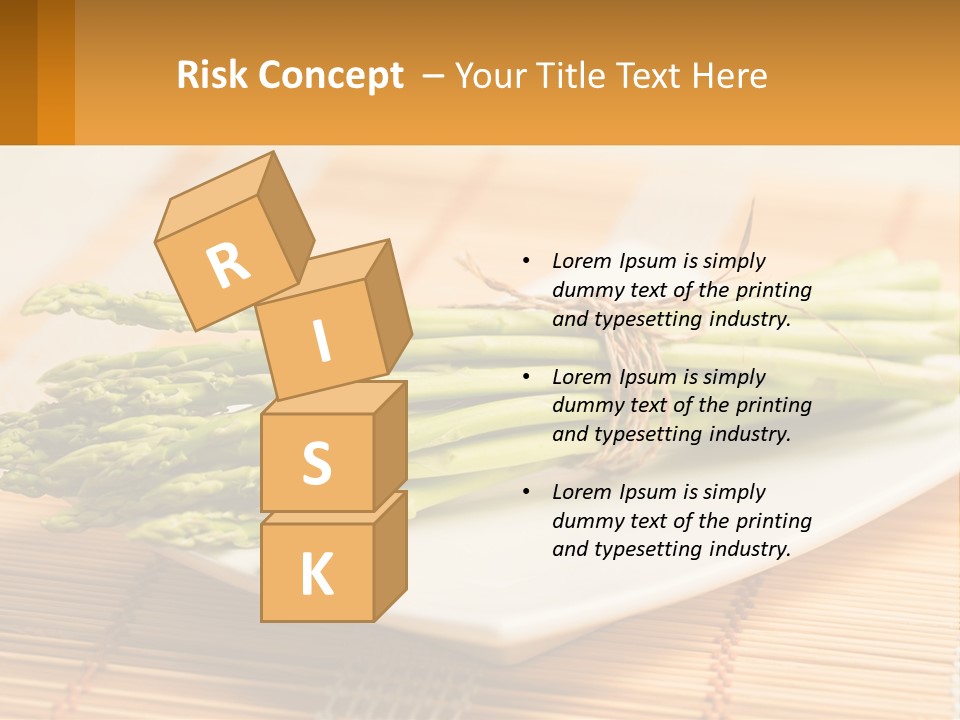 A Bunch Of Asparagus On A White Plate PowerPoint Template