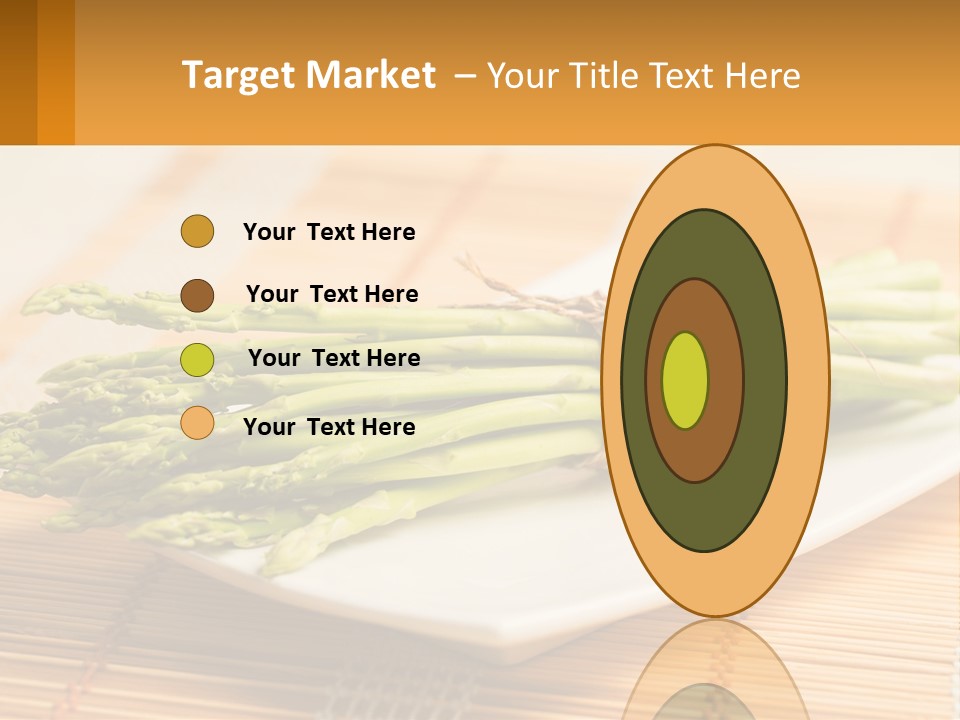 A Bunch Of Asparagus On A White Plate PowerPoint Template