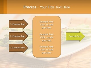 A Bunch Of Asparagus On A White Plate PowerPoint Template
