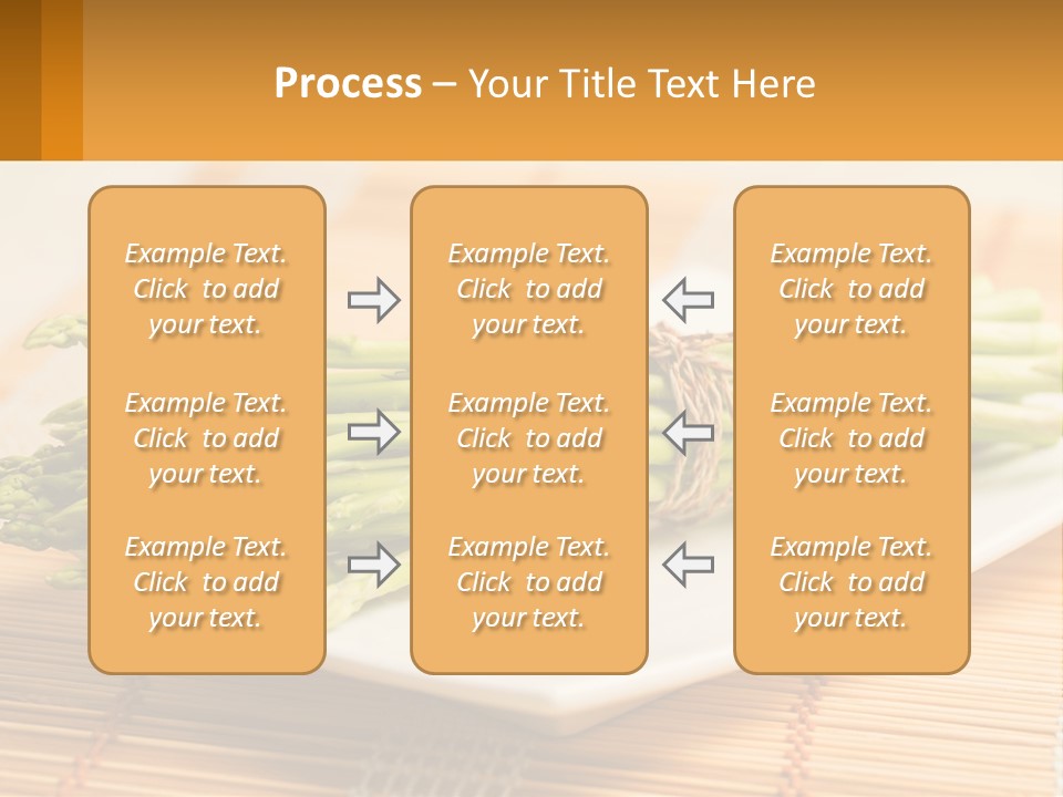 A Bunch Of Asparagus On A White Plate PowerPoint Template