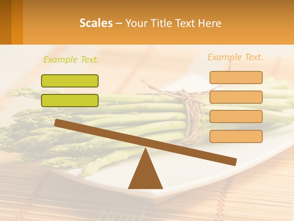 A Bunch Of Asparagus On A White Plate PowerPoint Template