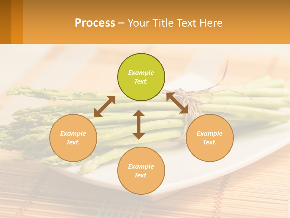 A Bunch Of Asparagus On A White Plate PowerPoint Template