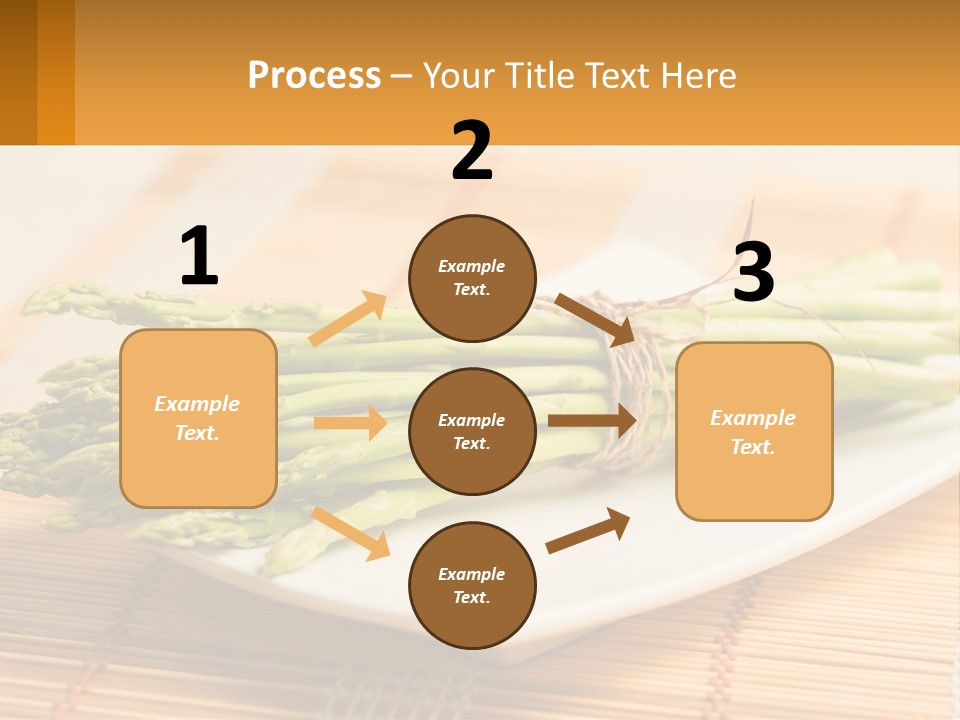 A Bunch Of Asparagus On A White Plate PowerPoint Template