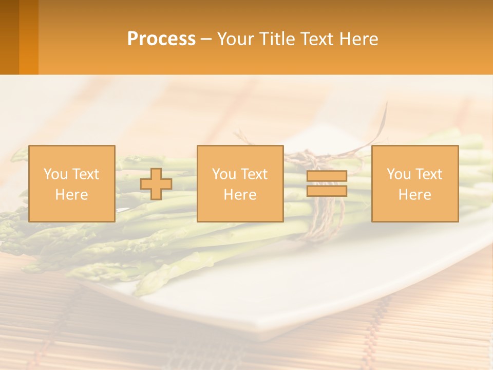 A Bunch Of Asparagus On A White Plate PowerPoint Template