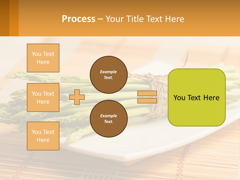 A Bunch Of Asparagus On A White Plate PowerPoint Template