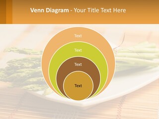A Bunch Of Asparagus On A White Plate PowerPoint Template