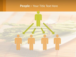 A Bunch Of Asparagus On A White Plate PowerPoint Template
