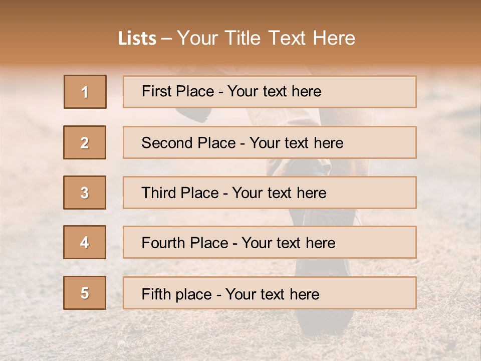 A Person Walking Down A Dirt Road Holding A Cup Of Coffee PowerPoint Template