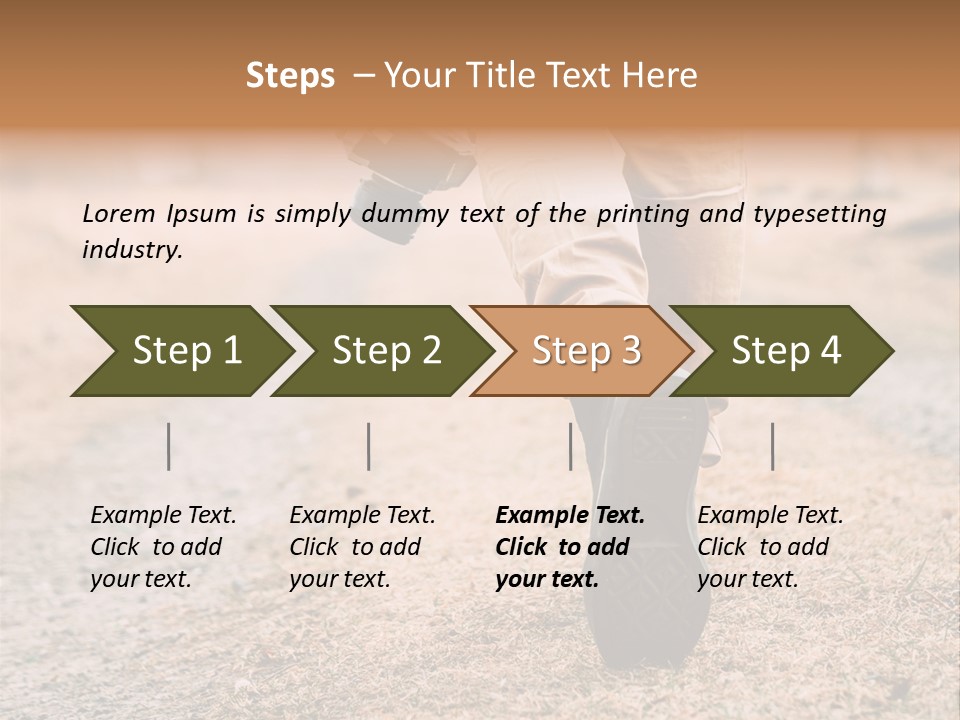 A Person Walking Down A Dirt Road Holding A Cup Of Coffee PowerPoint Template