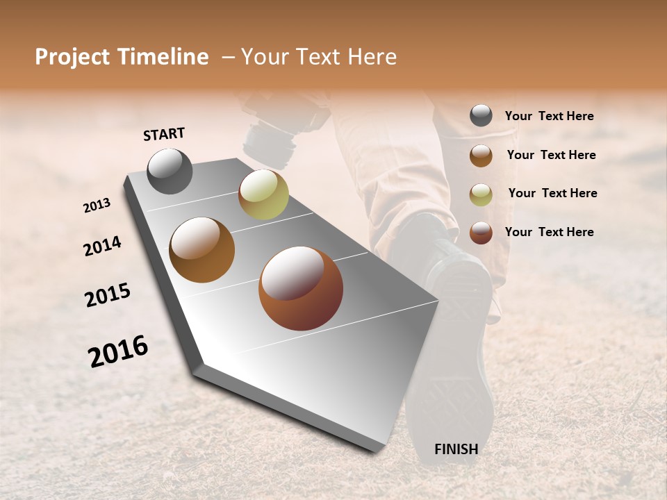A Person Walking Down A Dirt Road Holding A Cup Of Coffee PowerPoint Template