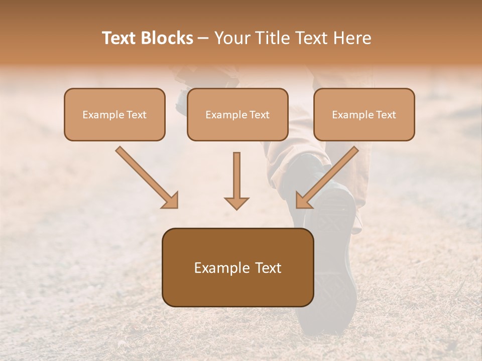 A Person Walking Down A Dirt Road Holding A Cup Of Coffee PowerPoint Template