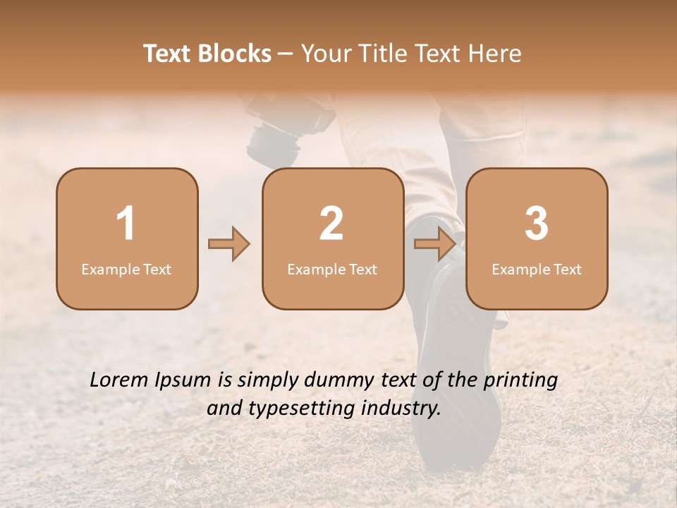 A Person Walking Down A Dirt Road Holding A Cup Of Coffee PowerPoint Template