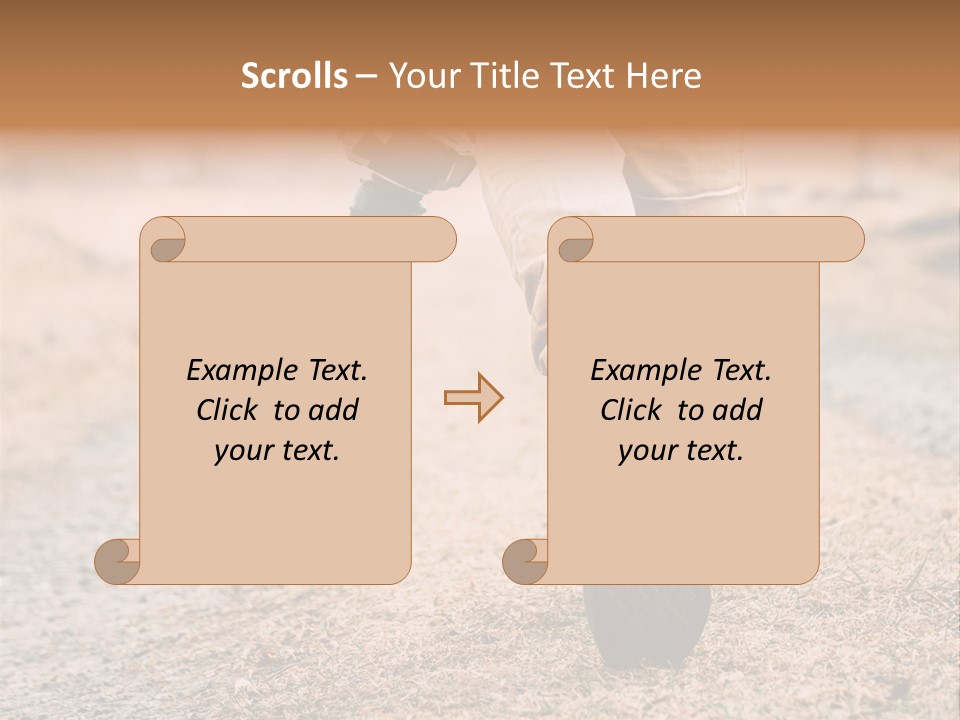 A Person Walking Down A Dirt Road Holding A Cup Of Coffee PowerPoint Template
