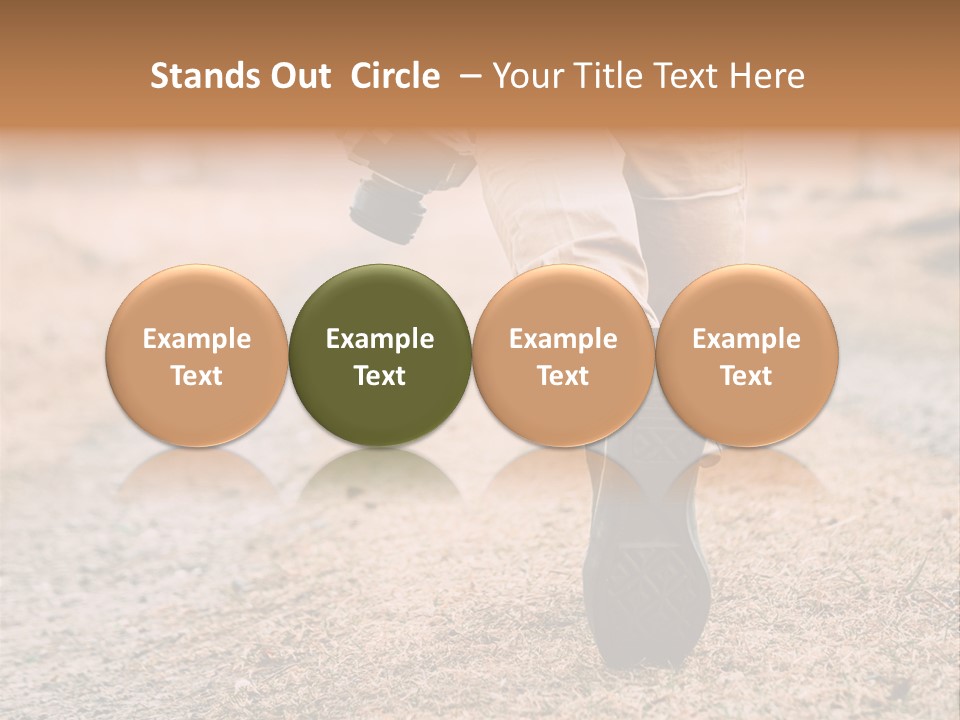 A Person Walking Down A Dirt Road Holding A Cup Of Coffee PowerPoint Template