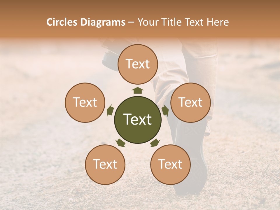 A Person Walking Down A Dirt Road Holding A Cup Of Coffee PowerPoint Template