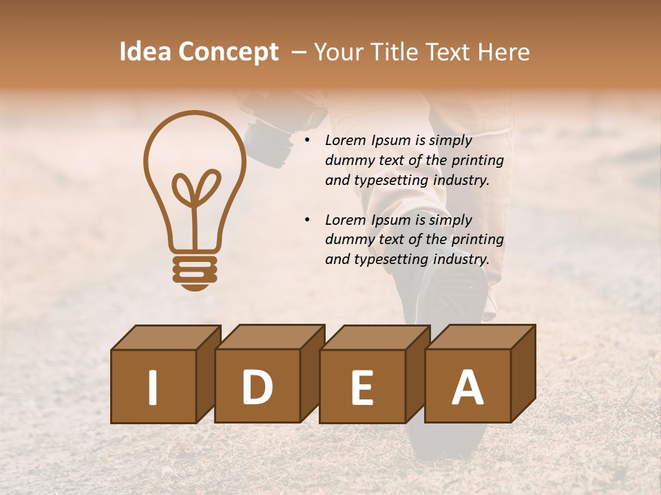 A Person Walking Down A Dirt Road Holding A Cup Of Coffee PowerPoint Template