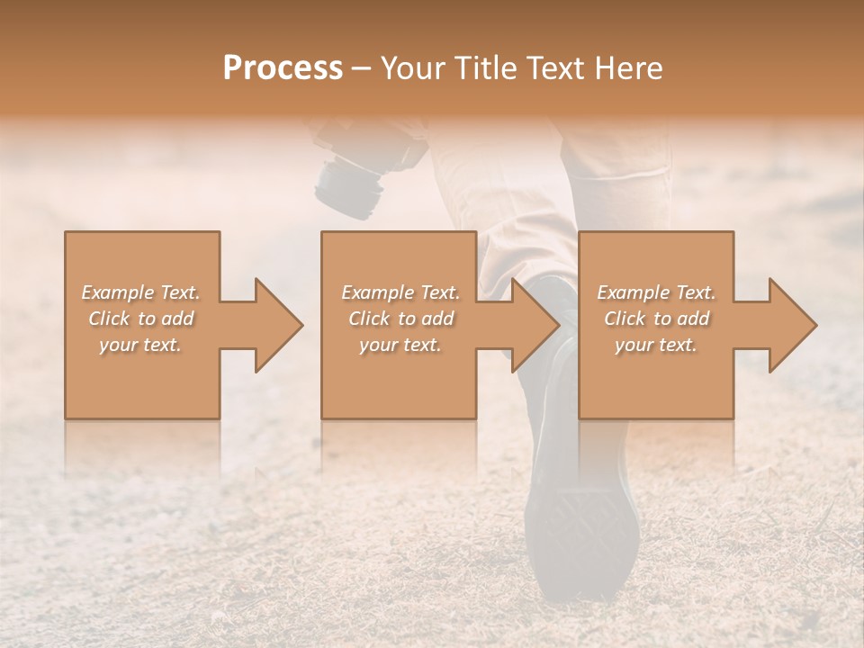 A Person Walking Down A Dirt Road Holding A Cup Of Coffee PowerPoint Template