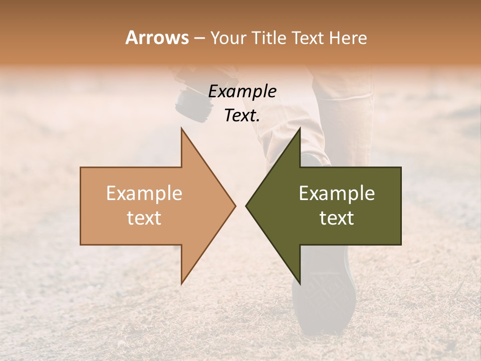 A Person Walking Down A Dirt Road Holding A Cup Of Coffee PowerPoint Template