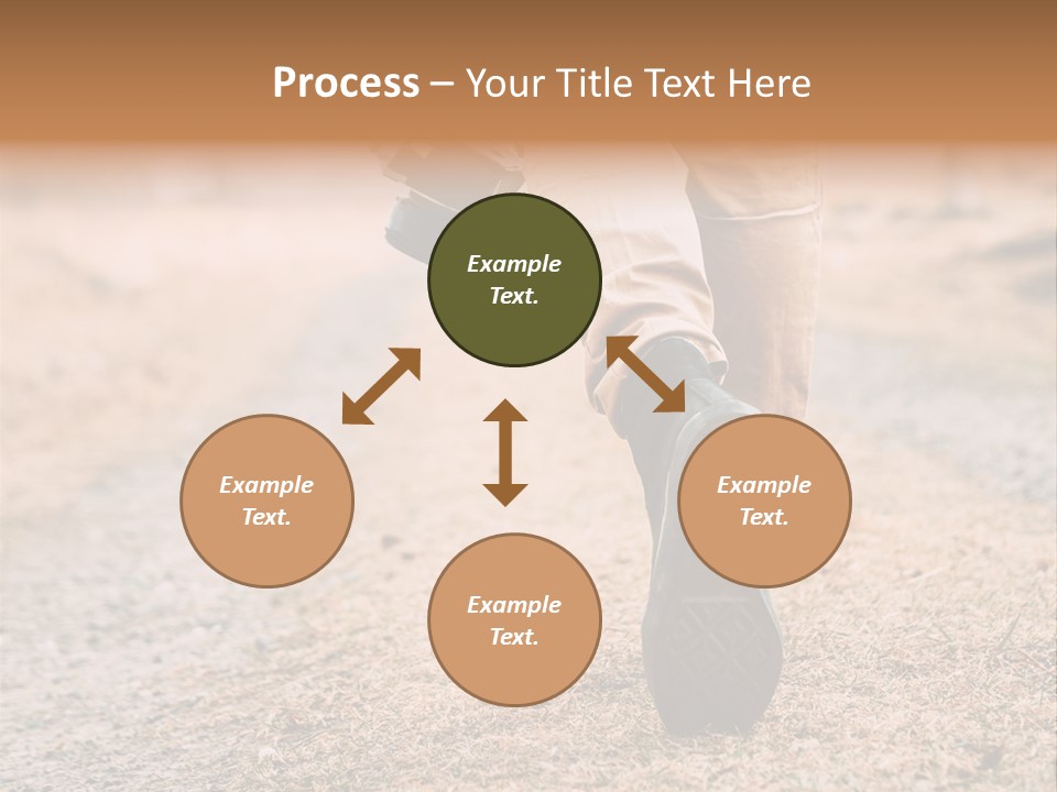 A Person Walking Down A Dirt Road Holding A Cup Of Coffee PowerPoint Template