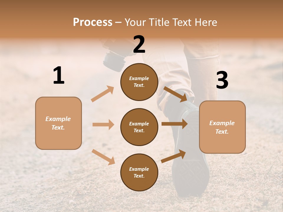 A Person Walking Down A Dirt Road Holding A Cup Of Coffee PowerPoint Template