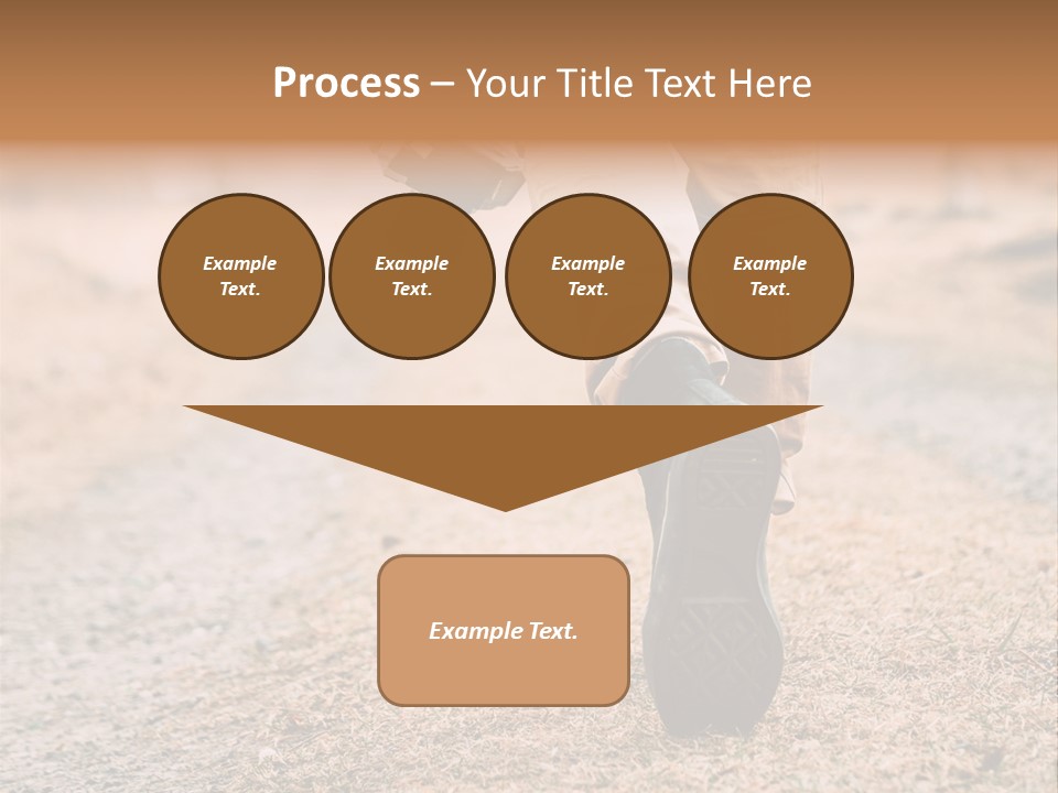 A Person Walking Down A Dirt Road Holding A Cup Of Coffee PowerPoint Template