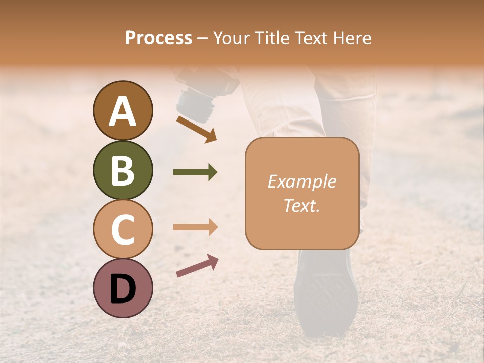 A Person Walking Down A Dirt Road Holding A Cup Of Coffee PowerPoint Template