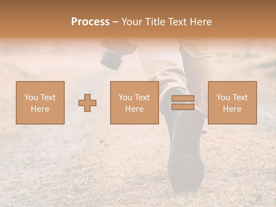 A Person Walking Down A Dirt Road Holding A Cup Of Coffee PowerPoint Template