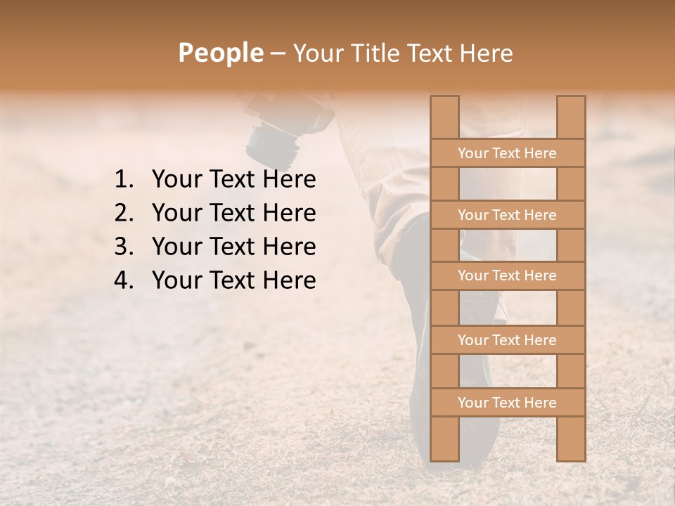 A Person Walking Down A Dirt Road Holding A Cup Of Coffee PowerPoint Template