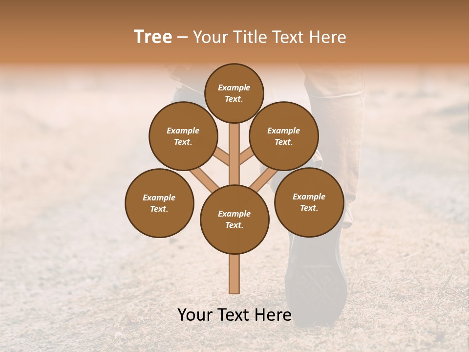 A Person Walking Down A Dirt Road Holding A Cup Of Coffee PowerPoint Template