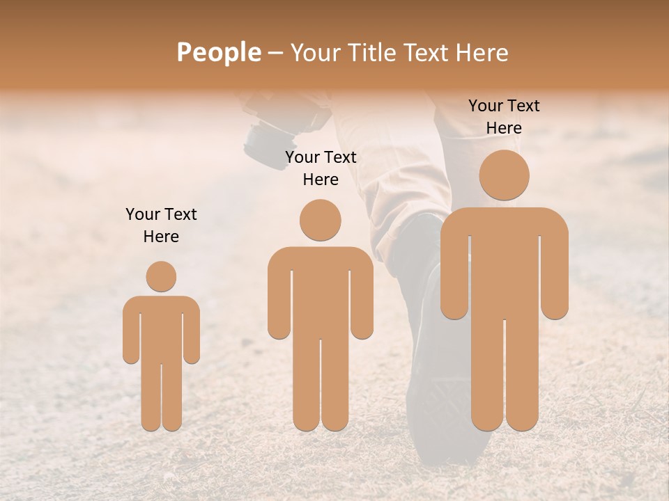 A Person Walking Down A Dirt Road Holding A Cup Of Coffee PowerPoint Template