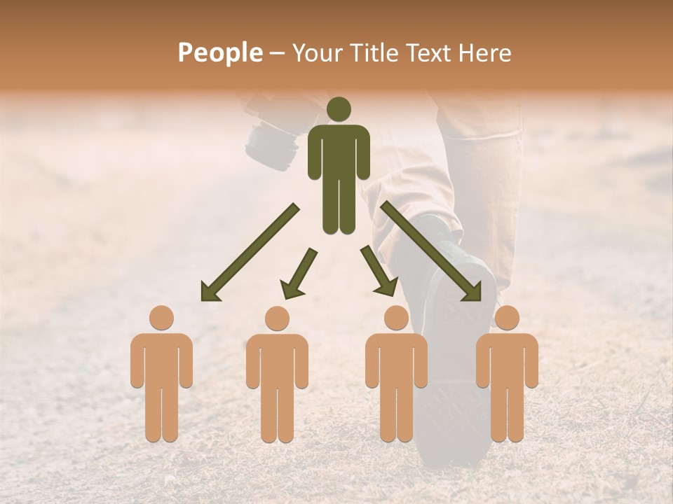 A Person Walking Down A Dirt Road Holding A Cup Of Coffee PowerPoint Template