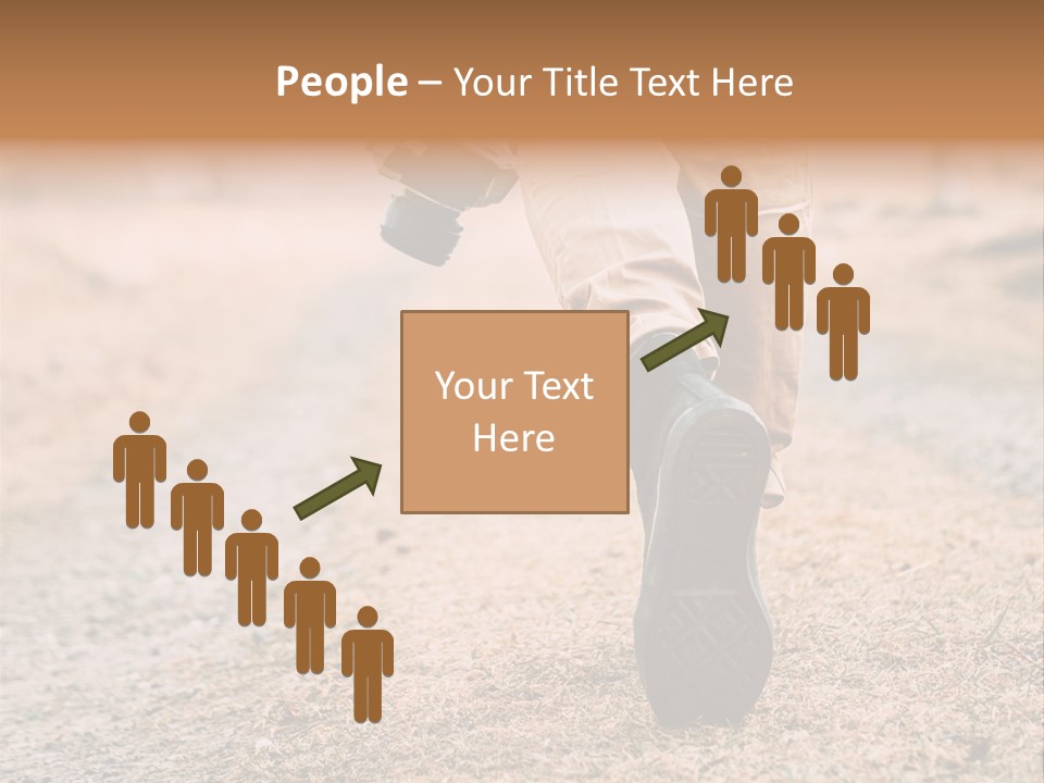 A Person Walking Down A Dirt Road Holding A Cup Of Coffee PowerPoint Template
