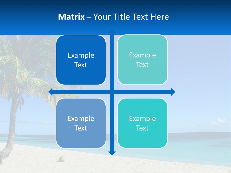 A Palm Tree Sitting On Top Of A Sandy Beach PowerPoint Template