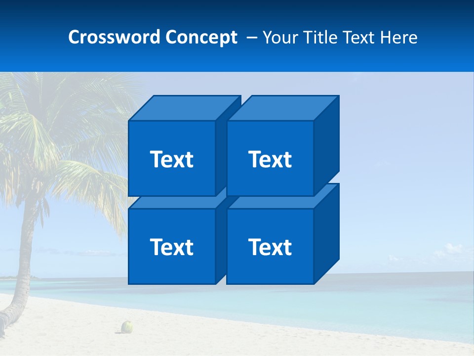 A Palm Tree Sitting On Top Of A Sandy Beach PowerPoint Template