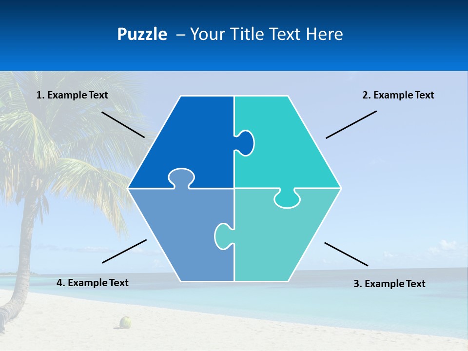 A Palm Tree Sitting On Top Of A Sandy Beach PowerPoint Template