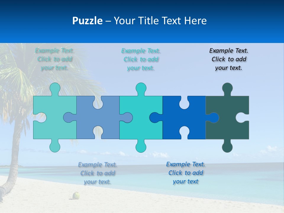 A Palm Tree Sitting On Top Of A Sandy Beach PowerPoint Template