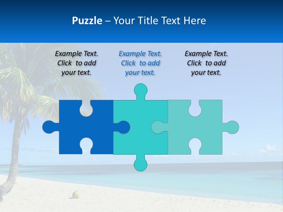 A Palm Tree Sitting On Top Of A Sandy Beach PowerPoint Template