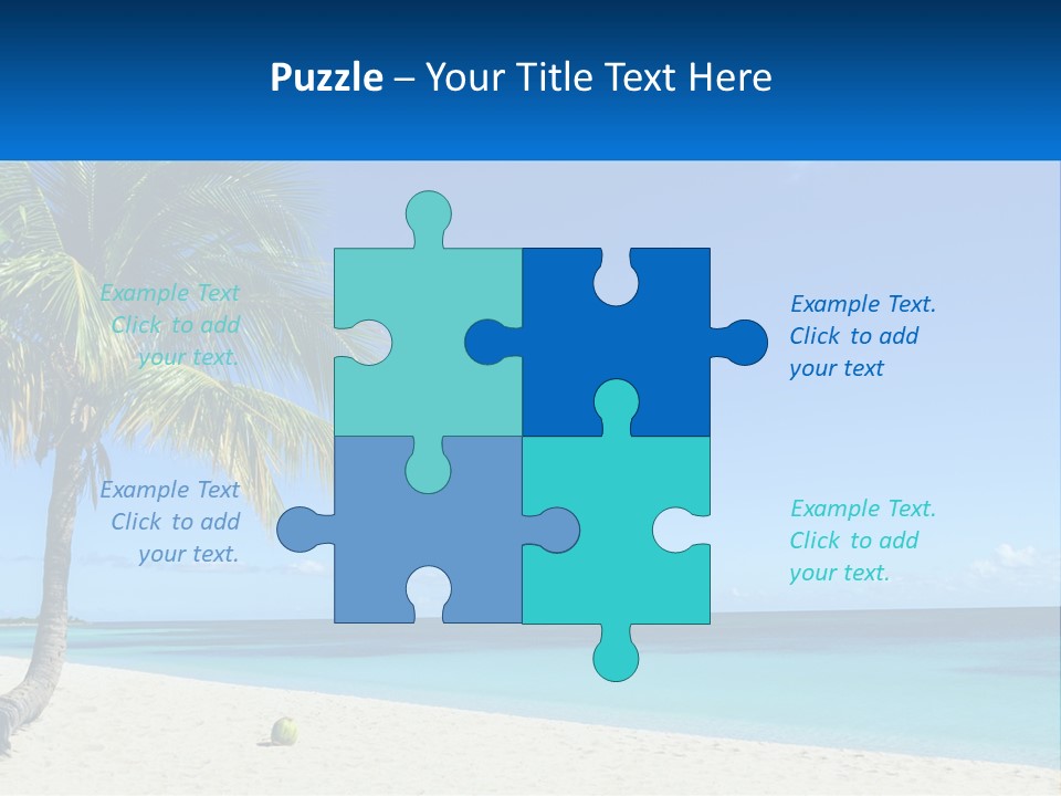 A Palm Tree Sitting On Top Of A Sandy Beach PowerPoint Template