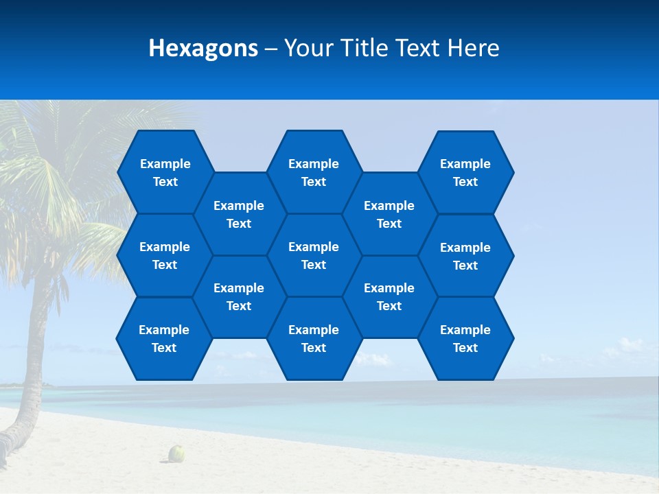 A Palm Tree Sitting On Top Of A Sandy Beach PowerPoint Template