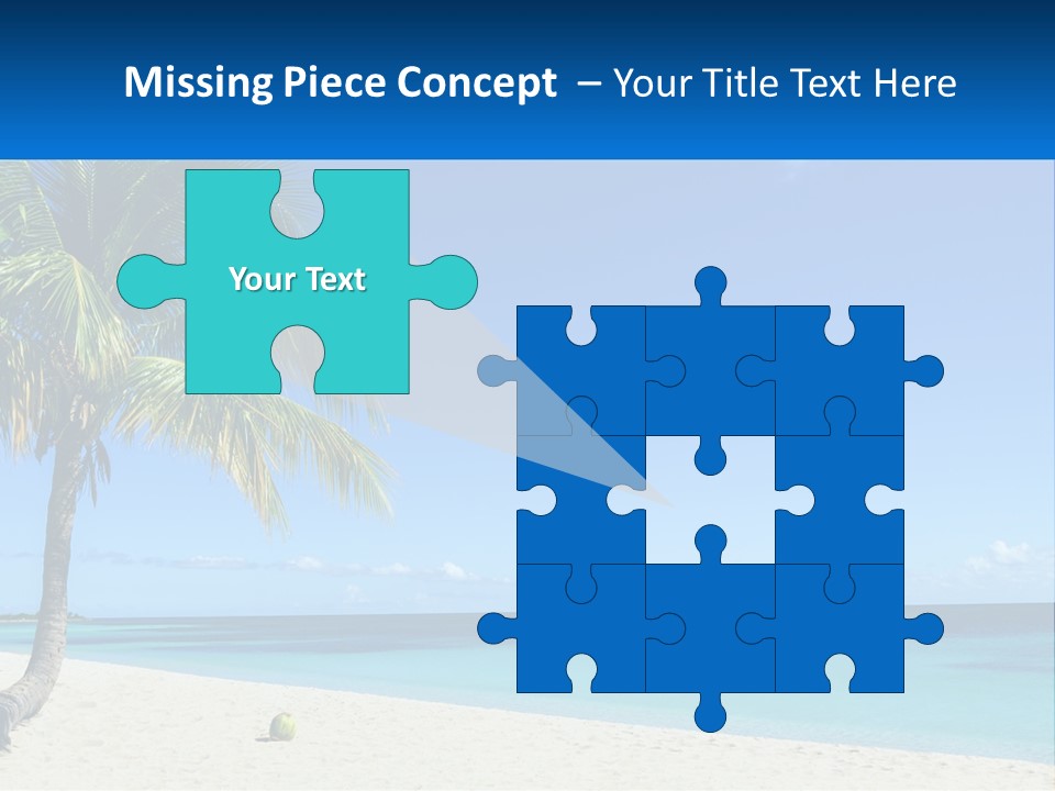 A Palm Tree Sitting On Top Of A Sandy Beach PowerPoint Template