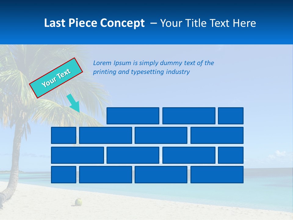 A Palm Tree Sitting On Top Of A Sandy Beach PowerPoint Template