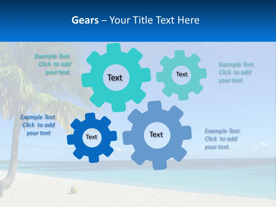 A Palm Tree Sitting On Top Of A Sandy Beach PowerPoint Template