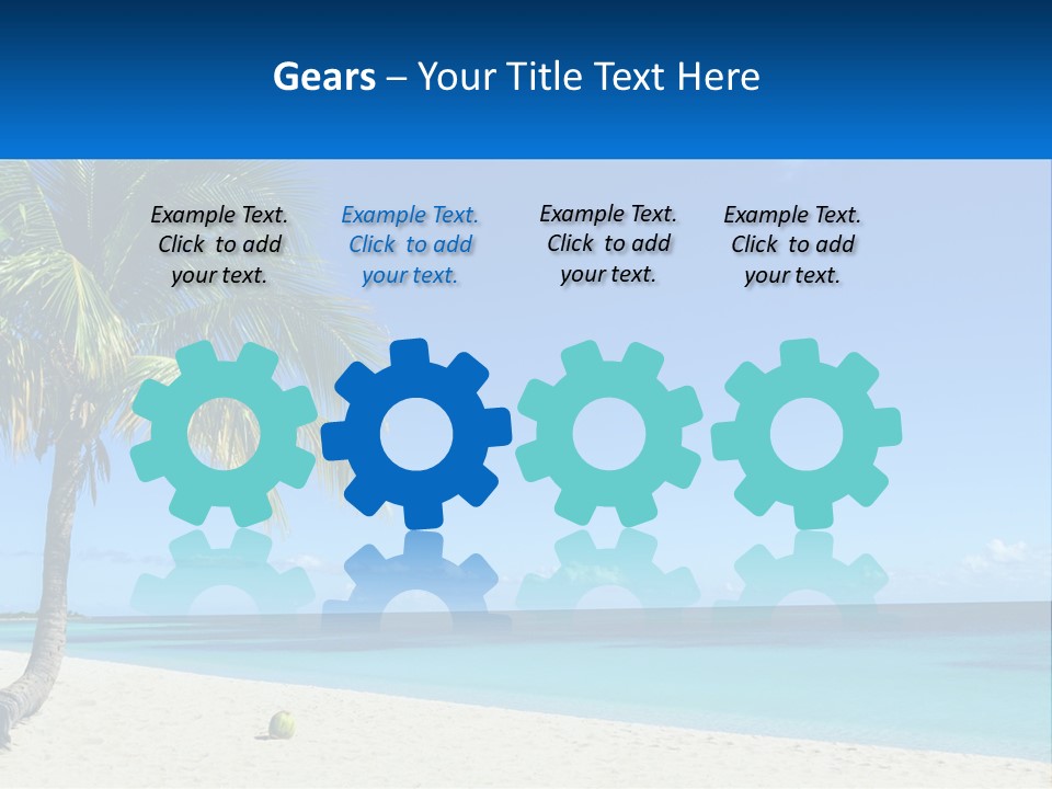 A Palm Tree Sitting On Top Of A Sandy Beach PowerPoint Template