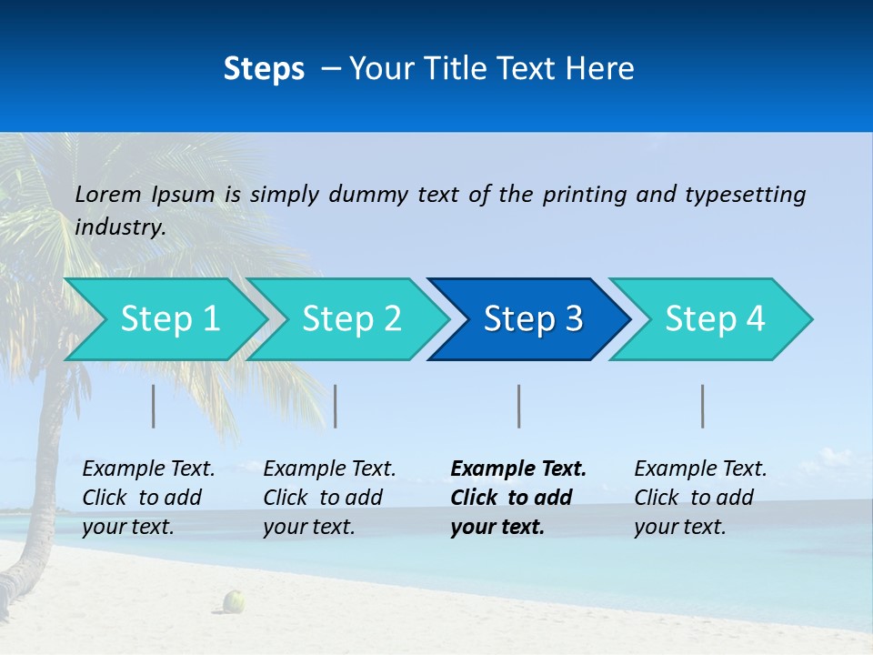 A Palm Tree Sitting On Top Of A Sandy Beach PowerPoint Template