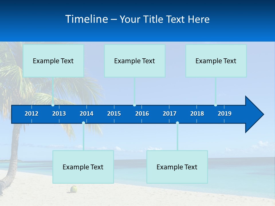 A Palm Tree Sitting On Top Of A Sandy Beach PowerPoint Template