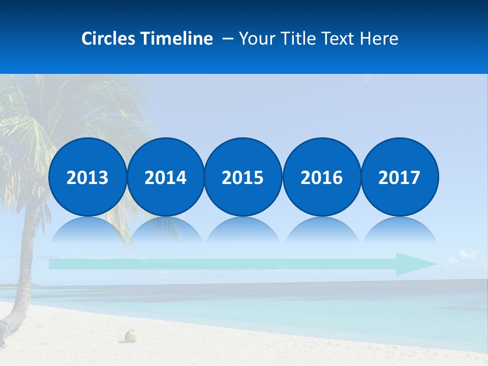 A Palm Tree Sitting On Top Of A Sandy Beach PowerPoint Template