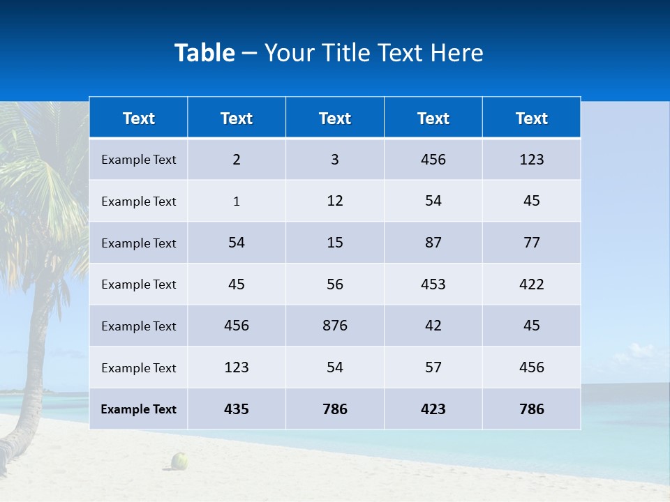 A Palm Tree Sitting On Top Of A Sandy Beach PowerPoint Template