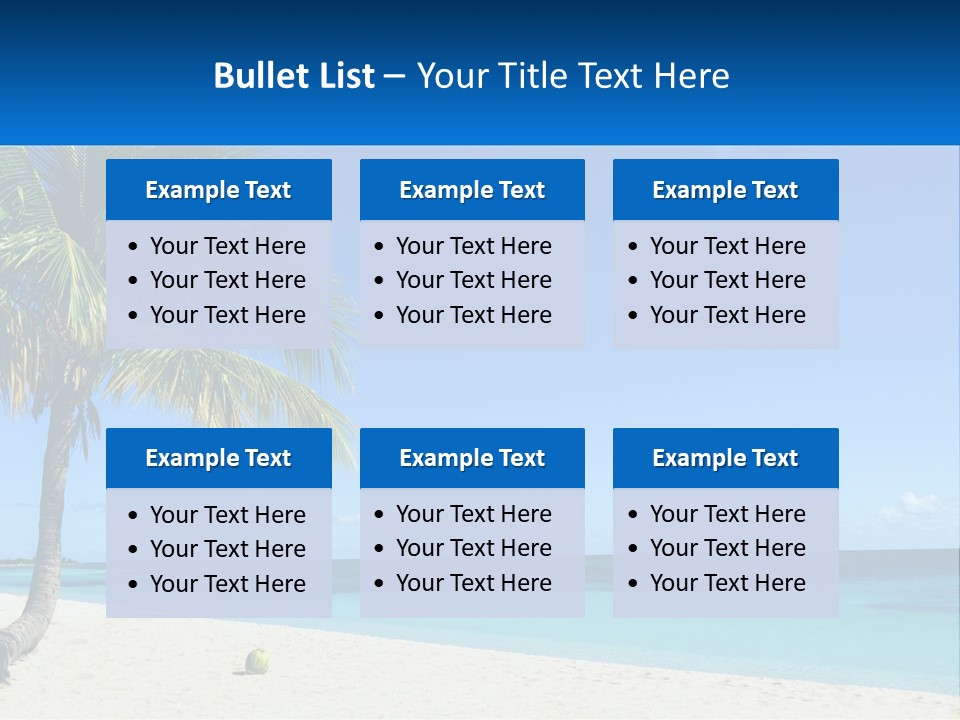 A Palm Tree Sitting On Top Of A Sandy Beach PowerPoint Template