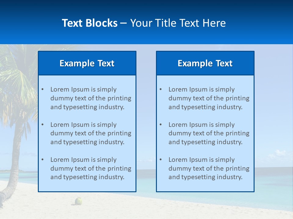 A Palm Tree Sitting On Top Of A Sandy Beach PowerPoint Template